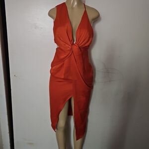ASOS Vibrant Orange Backless Dress